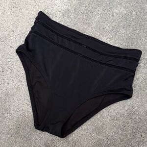 Victoria's Secret Black High-Rise Bikini Bottoms